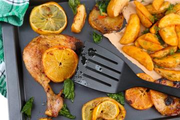 كيفية طبخ أرجل الدجاج مع البطاطس والبرتقال