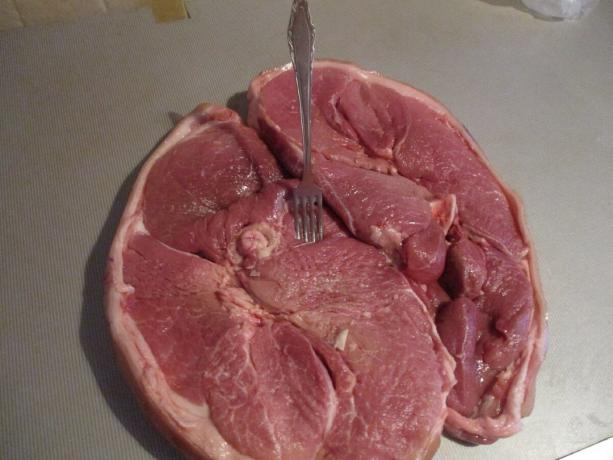 اللحوم على مفترق بسهولة وخز